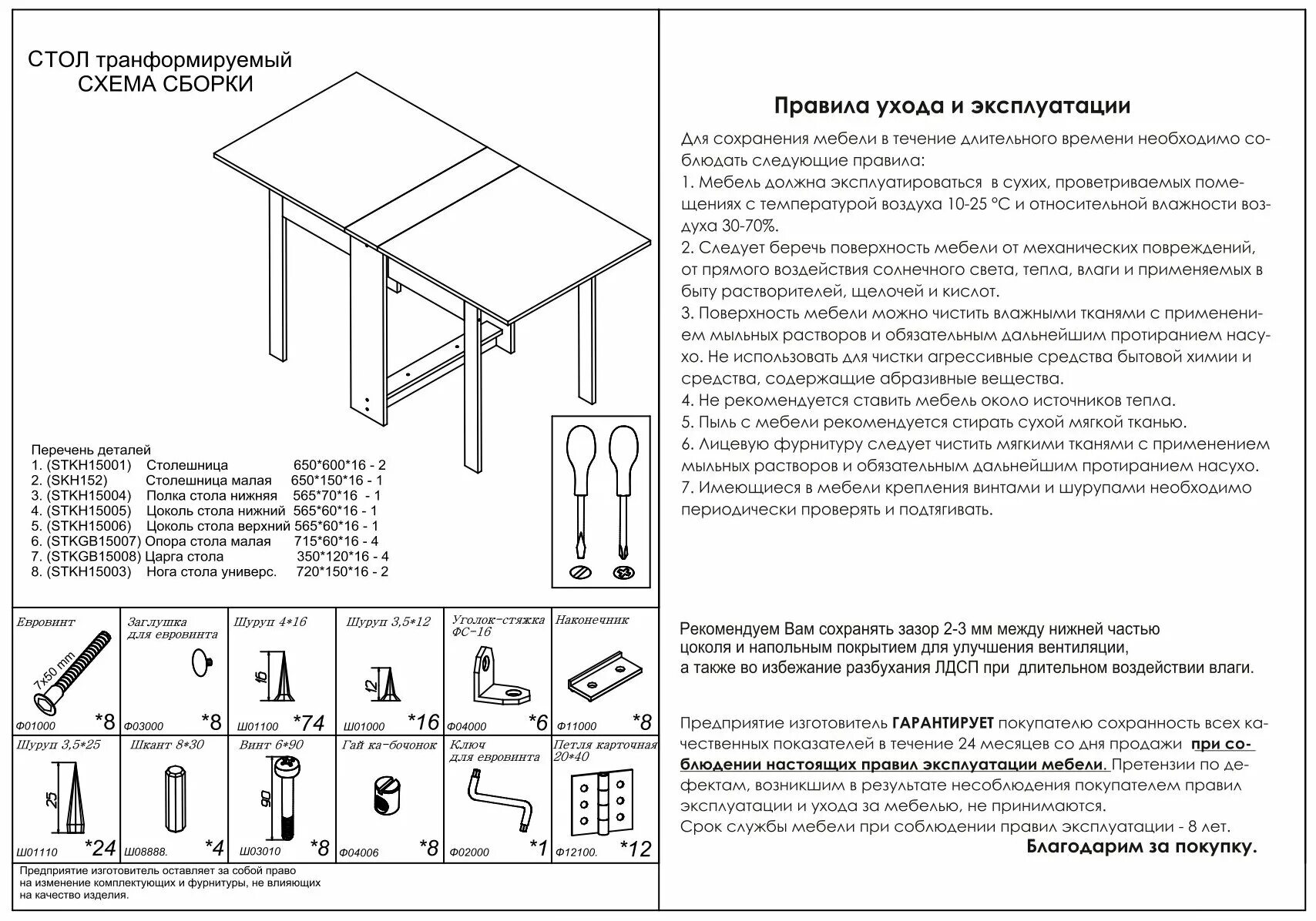 Пример инструкции по сборке стола Стол трансформируемый "Премьера - купить по выгодной цене на Яндекс Маркете