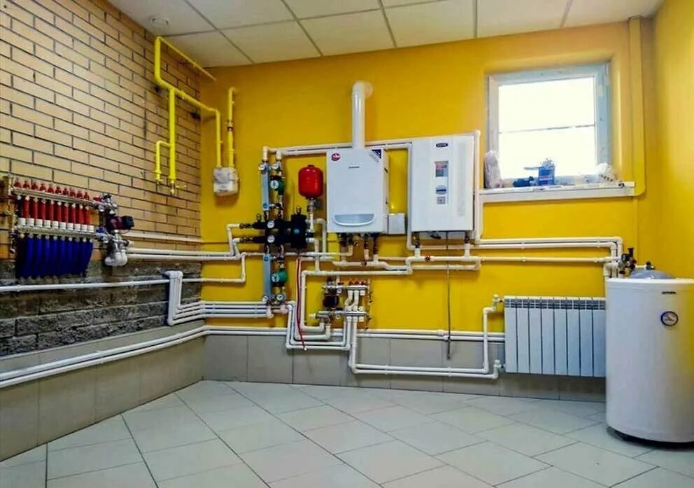 Пример котельной в частном доме Installation Of Heating 64, installation and maintenance of heating systems, Sar