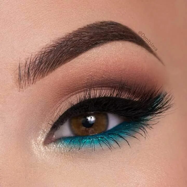 Пример макияжа глаз Pin by Lilia97 on Hairstyles & Makeup Turquoise makeup, Makeup eyeshadow, Smokey