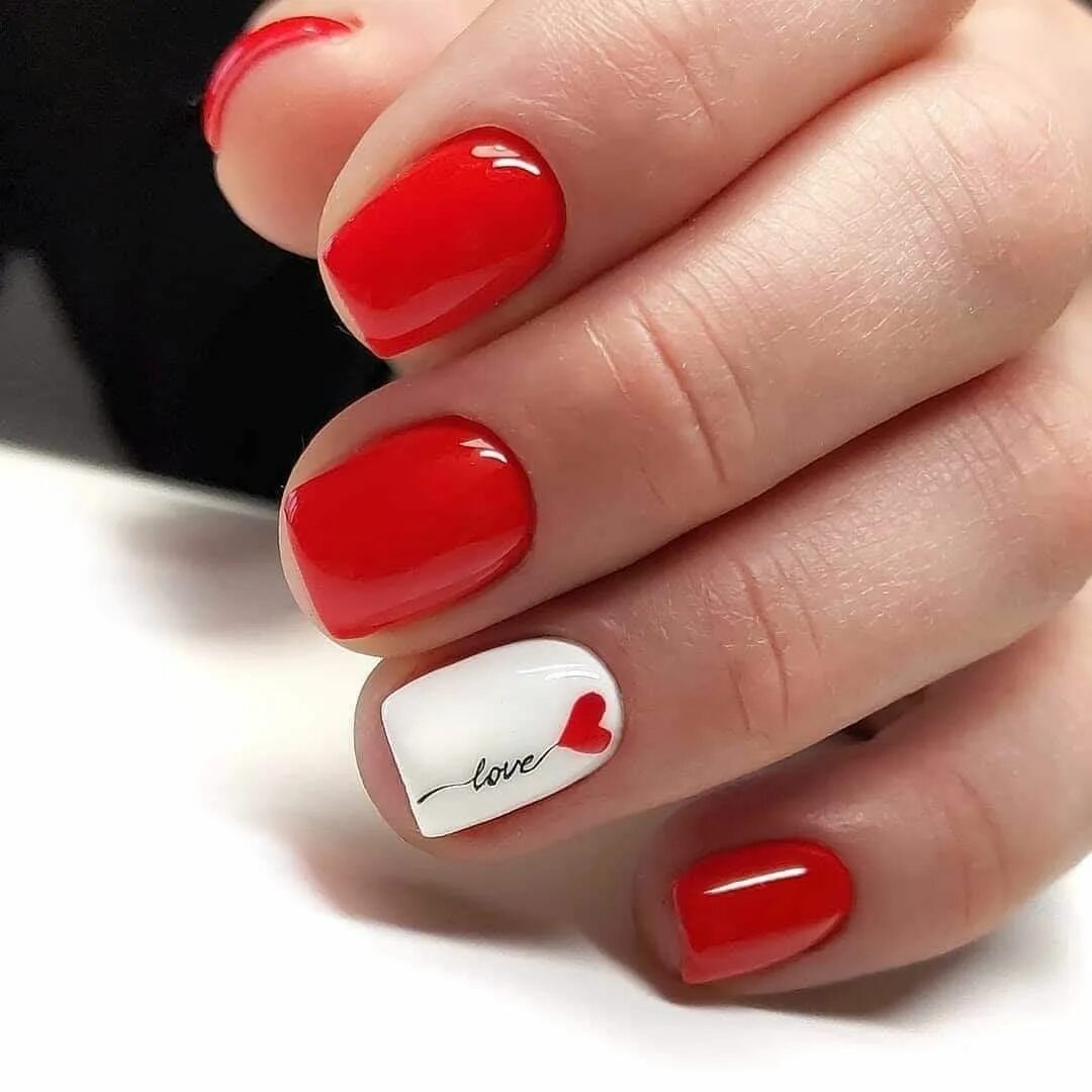 Пример маникюра красный Pin on Nails in 2024 Valentine's day nails, Valentines nails, Nails