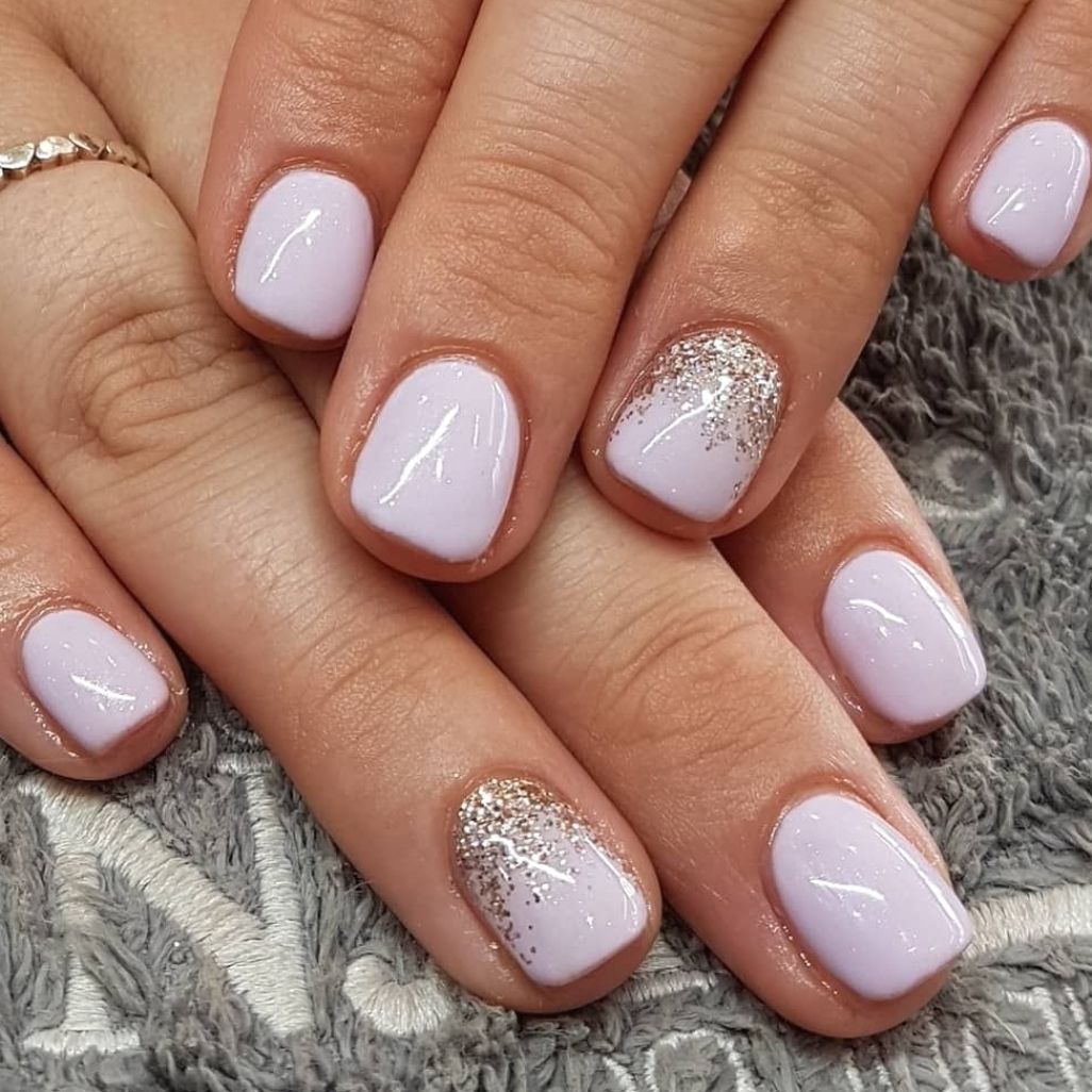 Пример маникюра на короткие Med Tech. Запись со стены. Short gel nails, Pink white nails, Shellac nail color