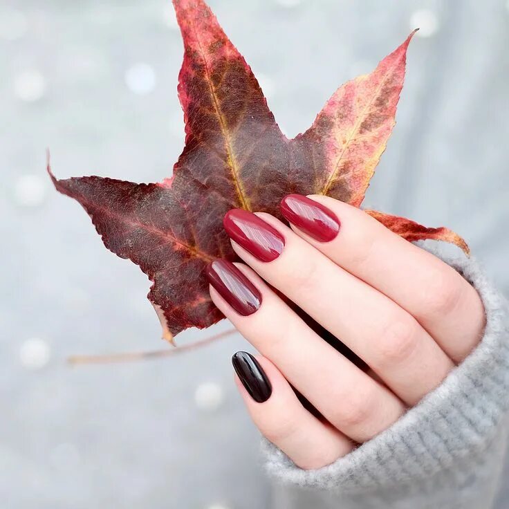 Пример маникюра осень 2024 Love these fall nails so much!! They will go perfect with my outfit !! #fall #ad