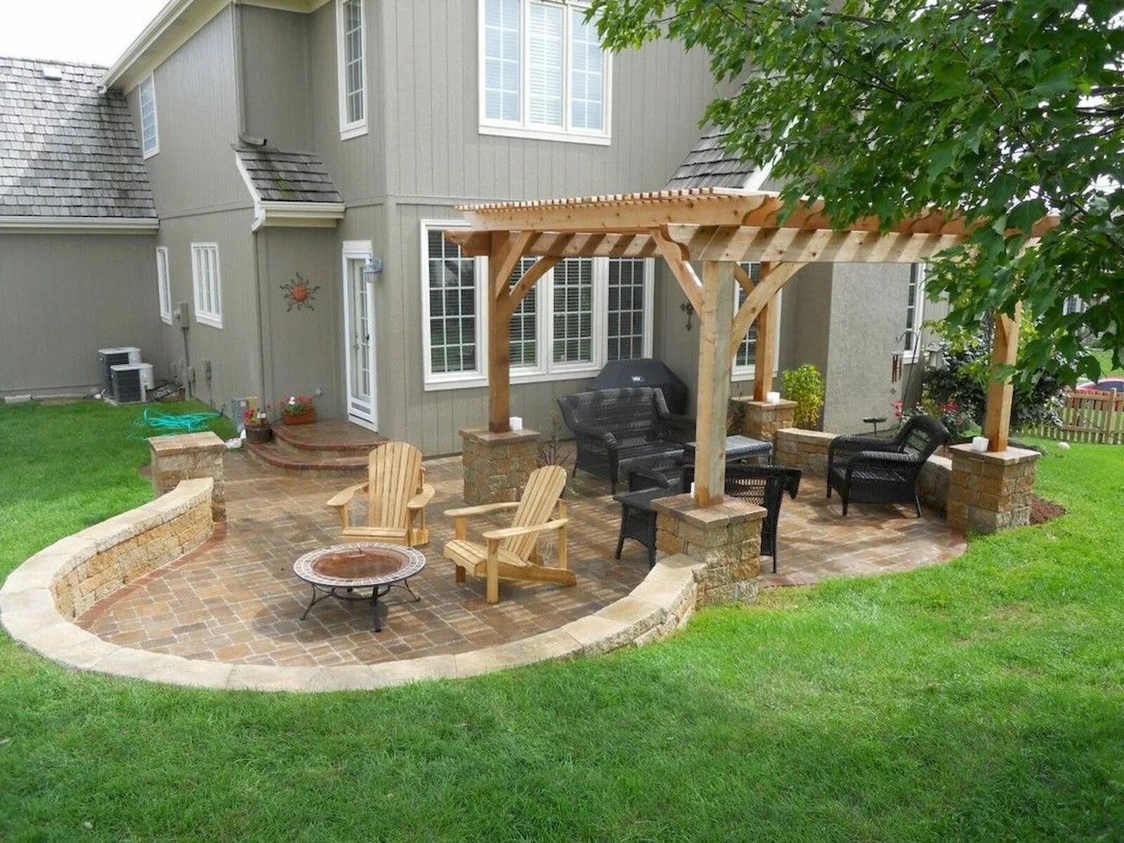 Пример обустройства двора частного дома 52 Most Creative Backyard Patio Ideas on A Budget (48 Small backyard landscaping