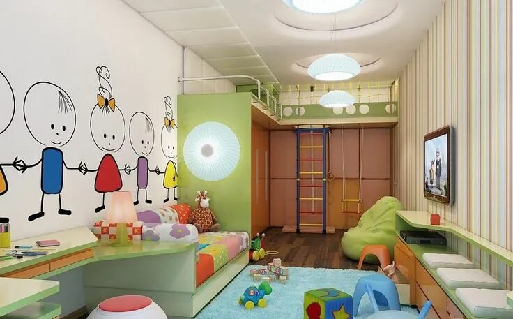 Пример оформления детской комнаты 12 Beautiful Kids Play Room Ideas For Small Spaces / FresHOUZ.com