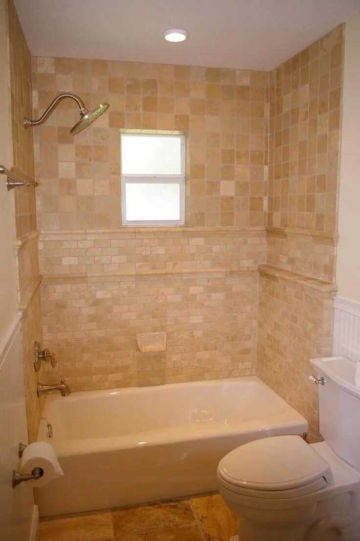 Пример отделки ванны 25+ Small Bathroom Tub Shower Combo Ideas Bathroom tub shower, Small bathroom ti