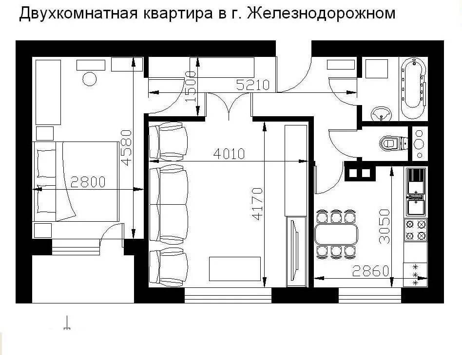 Пример планировки 2 комнатной квартиры План двухкомнатной квартиры с размерами - CormanStroy.ru