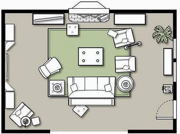 Пример планировки гостиной Похожее изображение Livingroom layout, Living room furniture layout, Living room