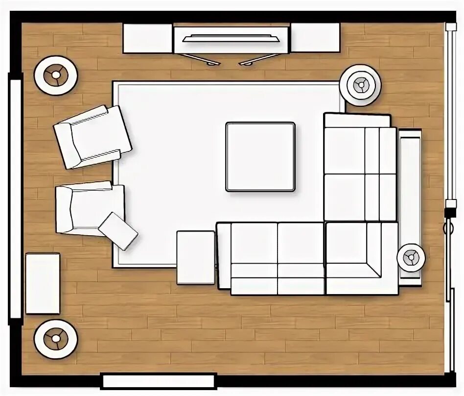 Пример планировки гостиной Loading... Family room layout, Living room furniture layout, Living room remodel