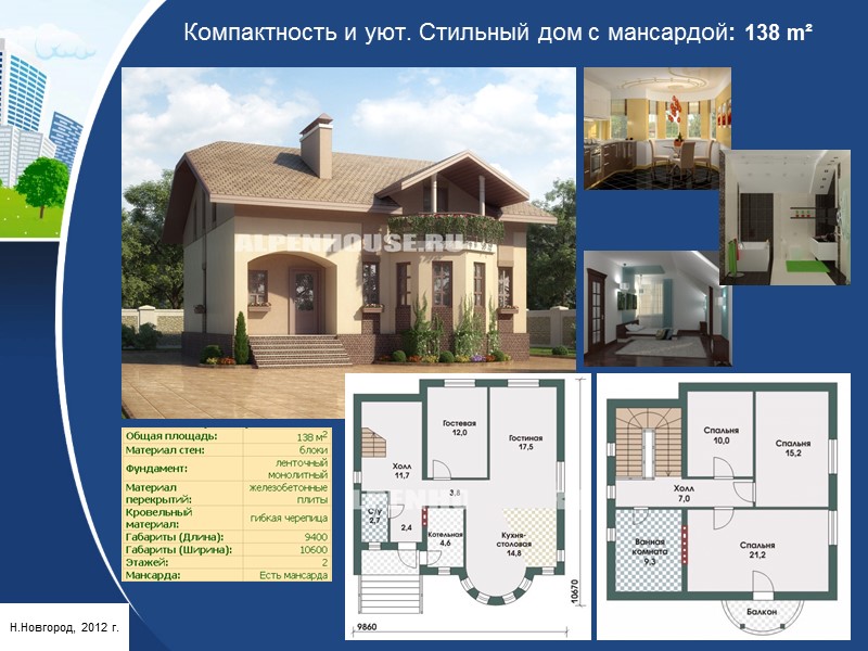 Пример презентации загородного дома Презентация загородного дома для продажи - Basanova.ru