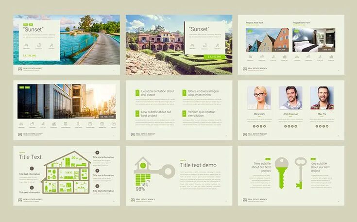 Пример презентации загородного дома Real Estate Keynote - Keynote template - TemplateMonster Keynote template, Power