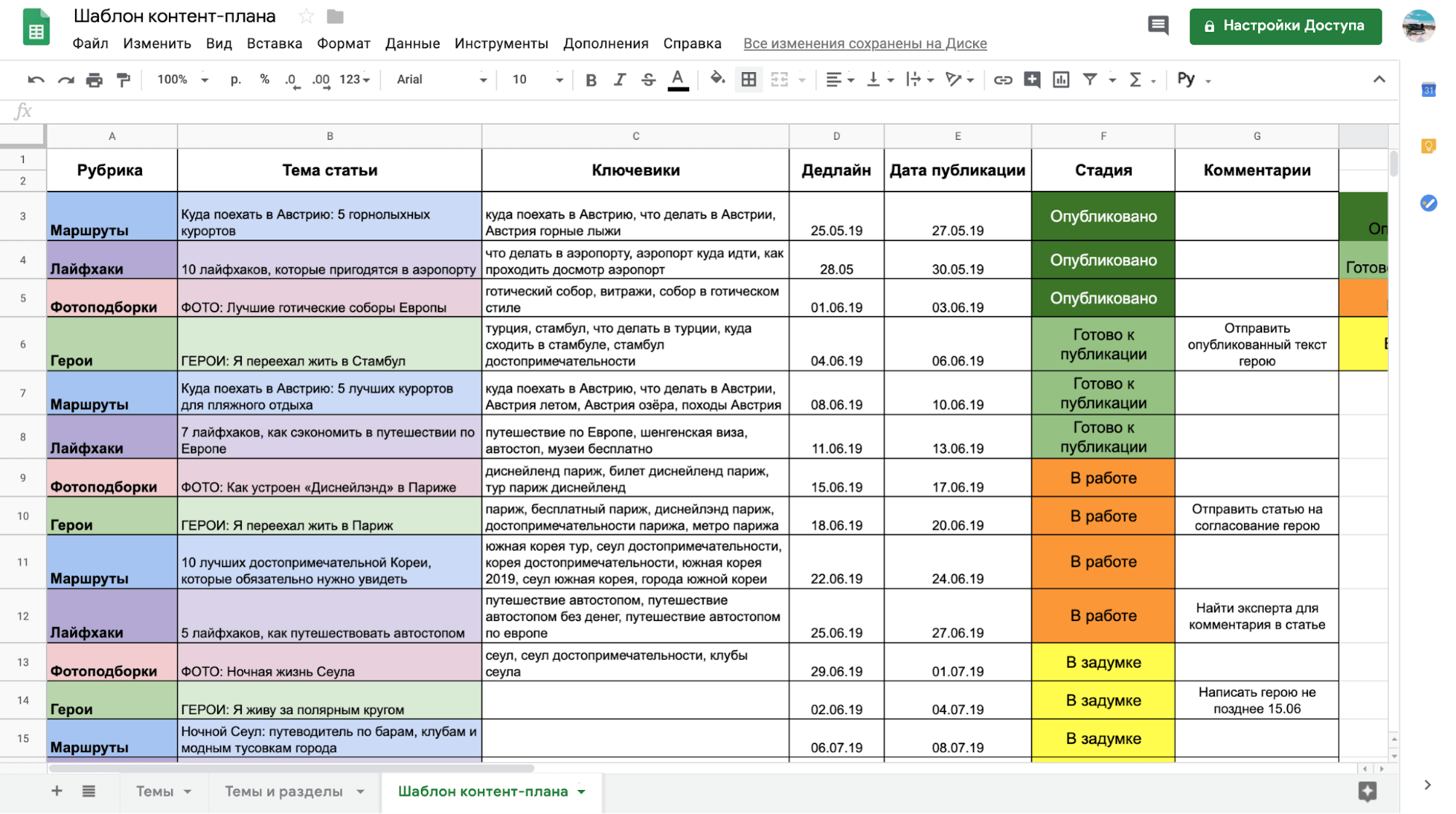 Пример продажи дома Как составить контент-план для блога