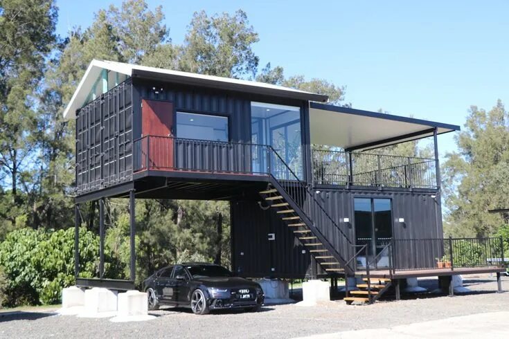 Пример проекта дома из морских контейнеров The Executive Container Homes & Pop-Up Shops Container homes australia, Containe