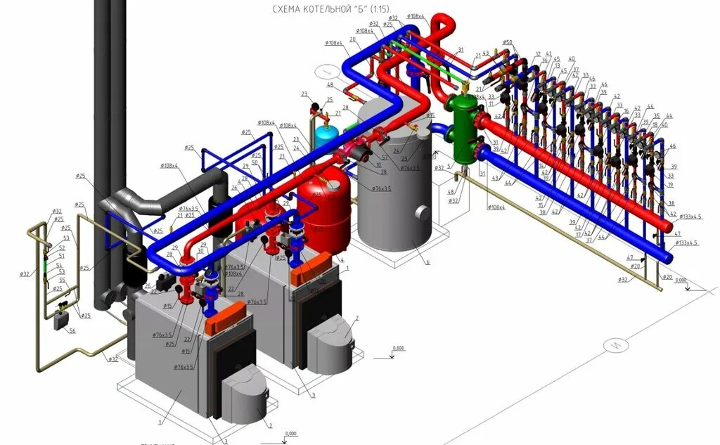 Пример проекта котельной частного дома ПромЭнергоКаскад, котлы и котельное оборудование, Минск, Железнодорожная ул., 33