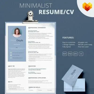 Пример резюме мастера маникюра Rose Doyle - Event Manager Resume Template - TemplateMonster Event management, M