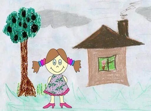 Пример рисунка дом дерево человек I will paint the house and the tree. Psychodiagnostics of the child's drawing. A