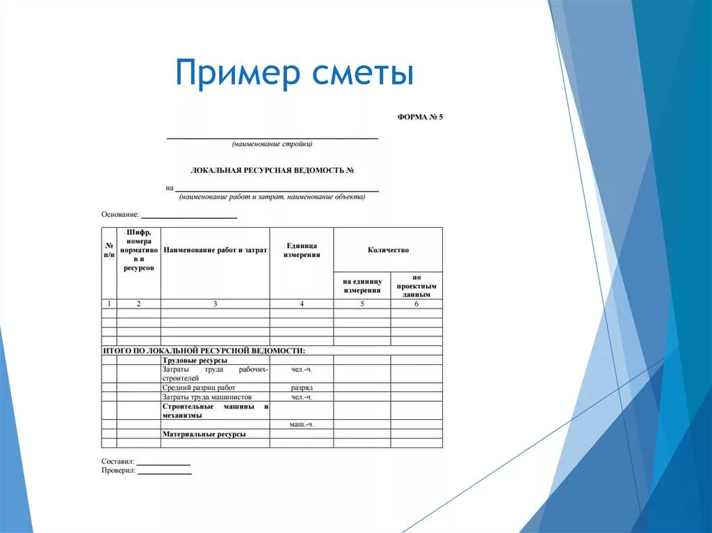 Пример сметы частного дома Смета. Методы определения сметной стоимости - презентация онлайн