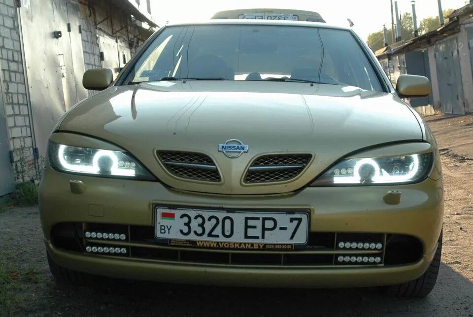 Примера p11 тюнинг фар светодиодная (местами) оптика - Nissan Primera (P11-144), 2 л, 1999 года стайлин