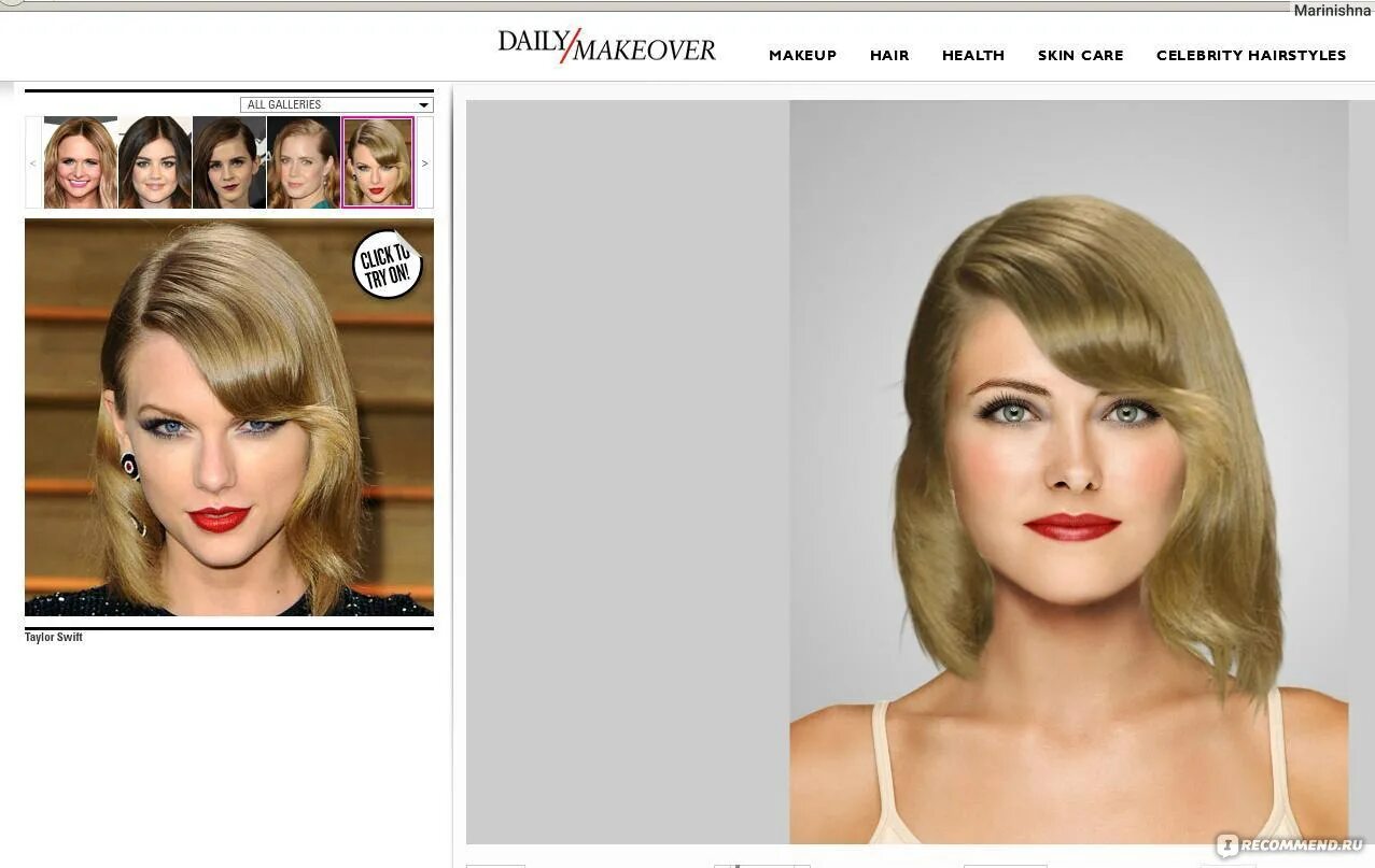 Примерить цвет волос по фото онлайн бесплатно Сайт Dailymakeover.com - "Хотите поэкспериментировать с собственным имиджем и пр