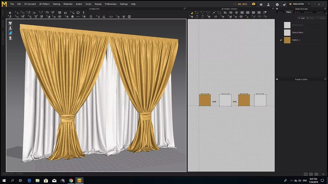 Примерка штор онлайн по фото бесплатно Realistic Curtain 2 in Marvelous Designer 7 - 3dmax file download - YouTube