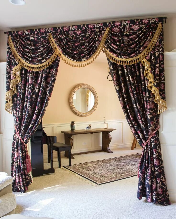 Примерка штор онлайн по фото бесплатно www.celuce.com - customize curtains online - swag valance - Victorian style Штор