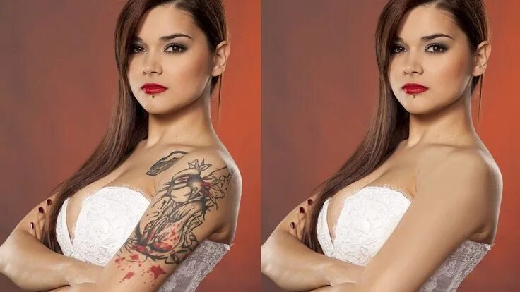 Примерка тату по фото How to Remove a Tattoo in Photoshop #PhotoshopArtwork Photoshop tutorial, Photos