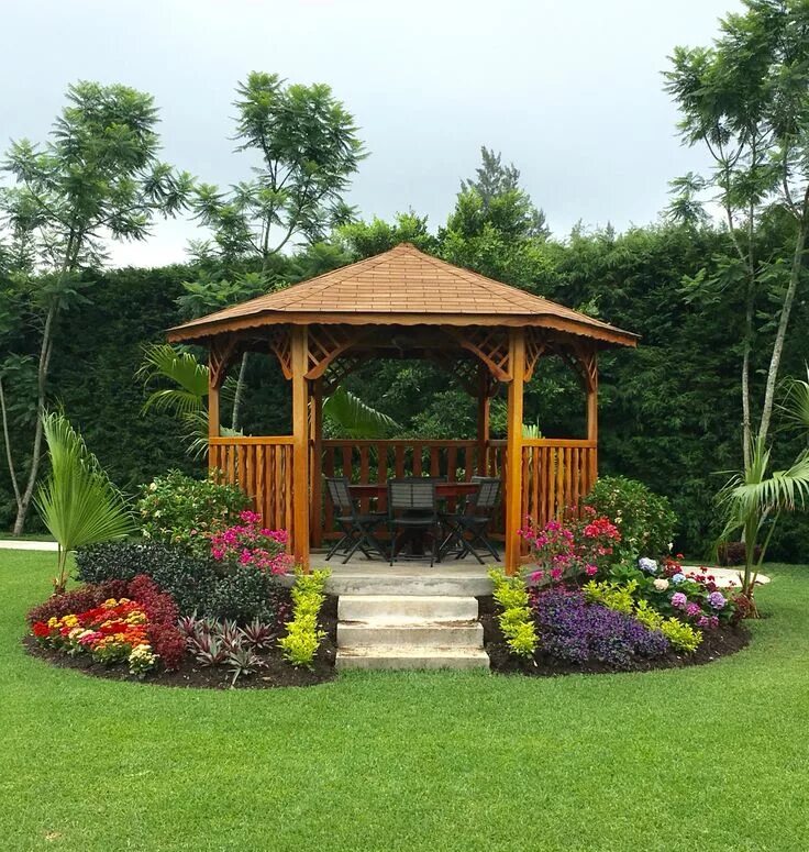 Примеры беседок для дачи фото Gazebo de madera / wooden Gazebo... Beautiful Garden gazebo, Backyard gazebo, Ba