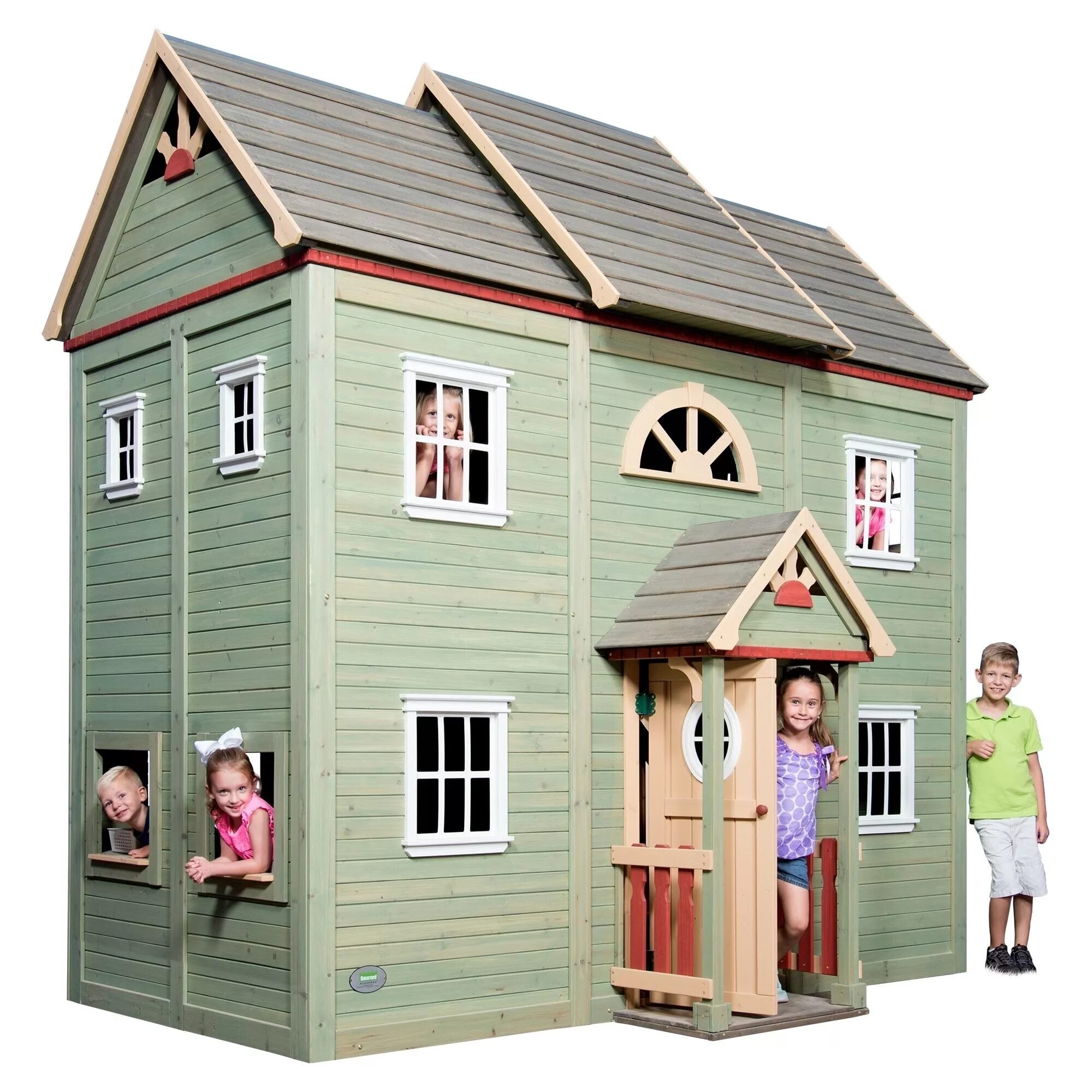 Примеры детских домов Backyard Discovery Victorian Mansion Playhouse Play houses, Build a playhouse, V