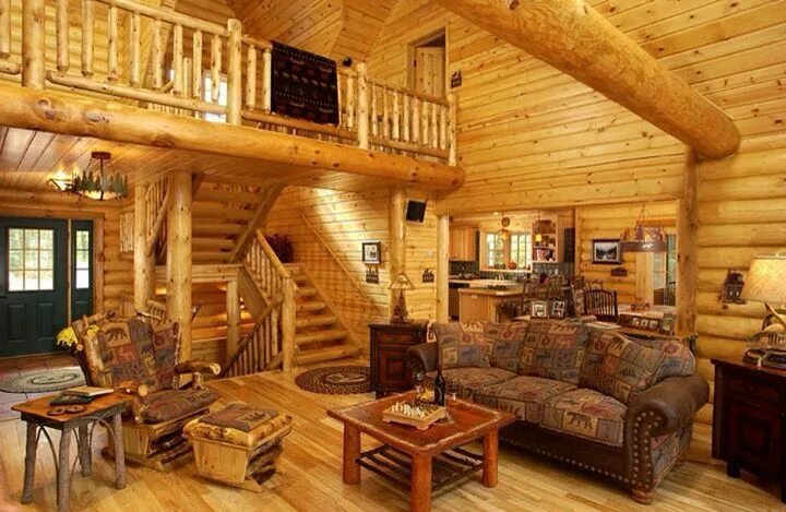 Примеры дизайна деревянного дома Pin on casas de madeira Log home interiors, Cabin interiors, Log homes