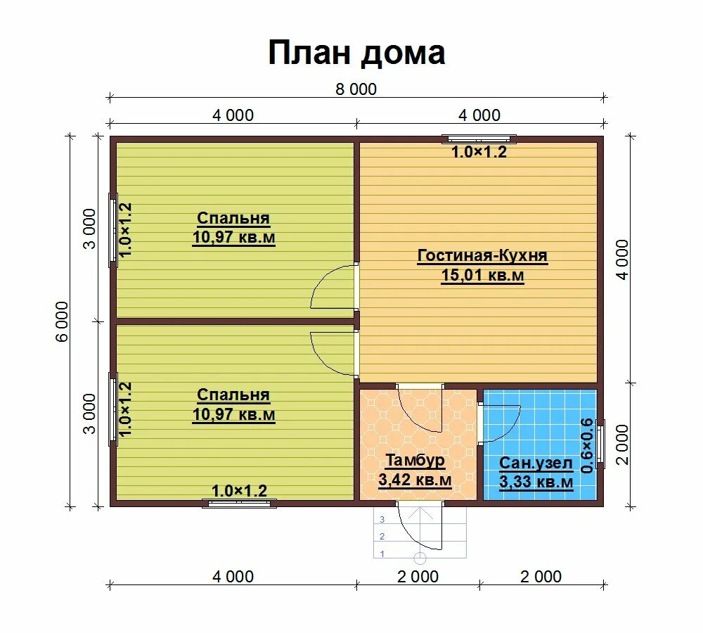 Примеры домов 6 на 8 Pervaya Stroitelnaya Kompaniya, construction and finishing works, Tolyatti, Avto