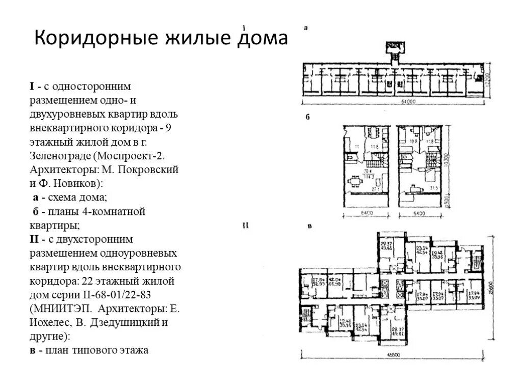 Примеры домов галерейного и коридорного типа Коридорный тип жилого дома