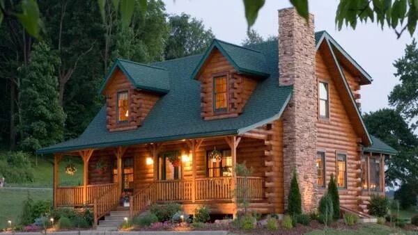 Примеры домов из бревна Картинки по запросу бревно дом зеленая крыша Modular log homes, Log homes, Log c