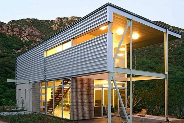 Примеры домов из металла Pin by Lea Zand on Modern Space Homes Modern prefab homes, Prefab homes, Archite