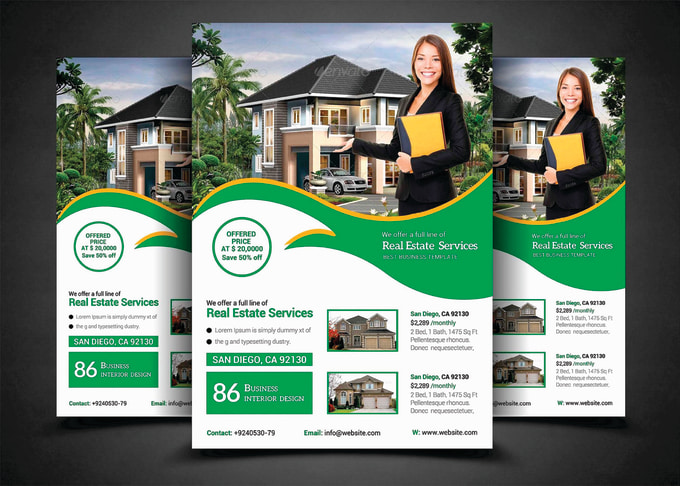 Примеры идеального буклета о продаже частного дома Illustrator_pho: I will design real estate flyer,foster,brochure and banner for 