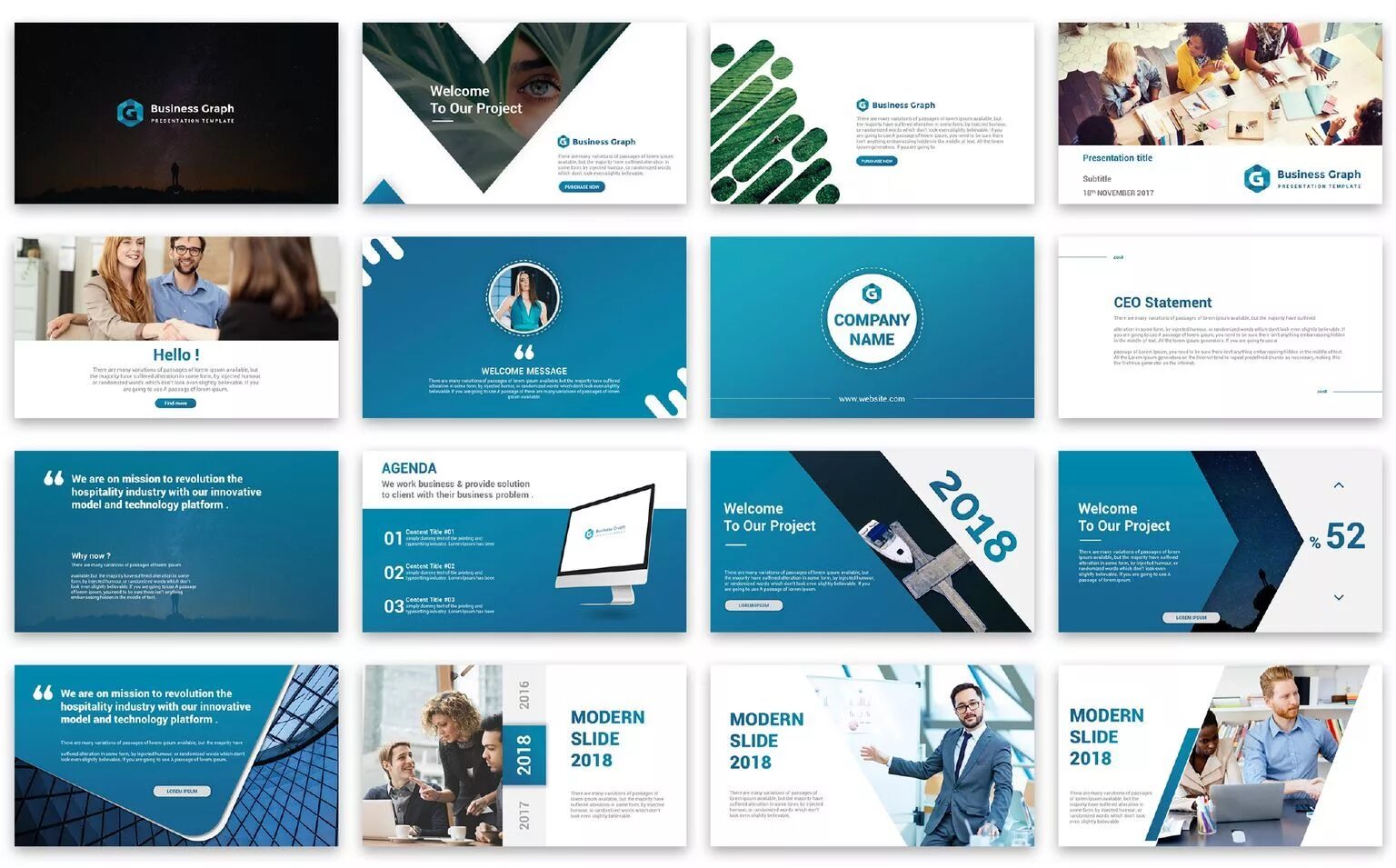 Примеры красивого оформления презентаций Business Graph Presentation PowerPoint template Powerpoint templates, Creative p