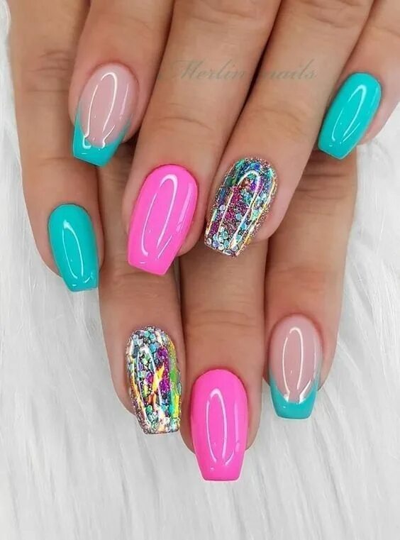 Примеры маникюра 2024 года 50 Cute Summer Nails You'll Want To Copy This Year Nails, Gel nails, Pink nail a