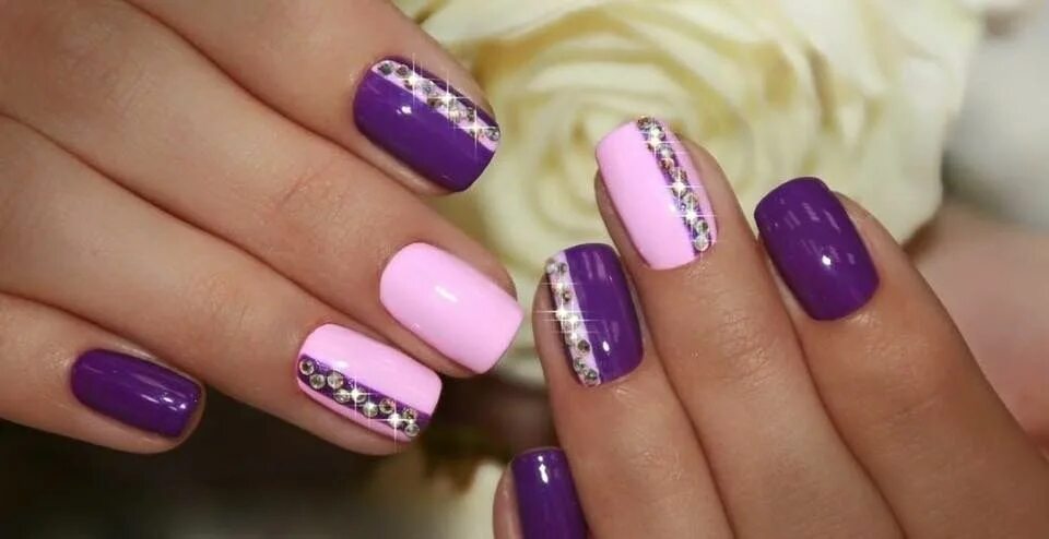 Примеры маникюра гель лаком фото Pin on Nägel Purple nail designs, Purple nails, Best nail art designs