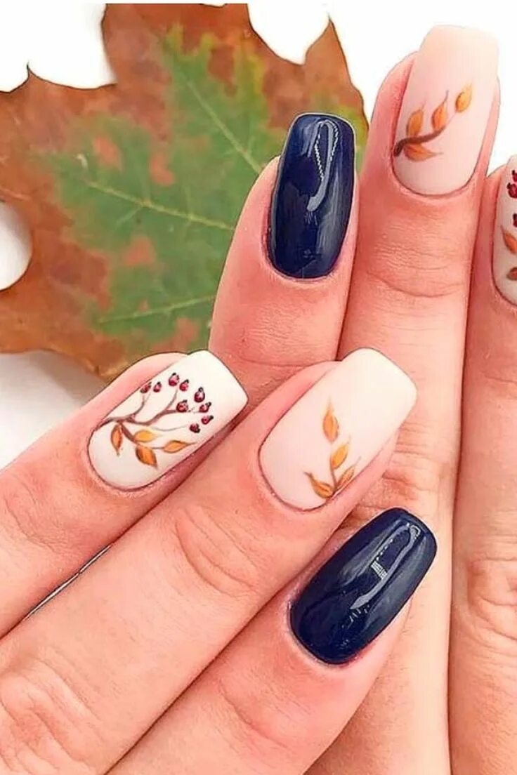 Примеры маникюра гель лаком фото 2024 осень Autumn manicur Manicure, Nails, Beauty