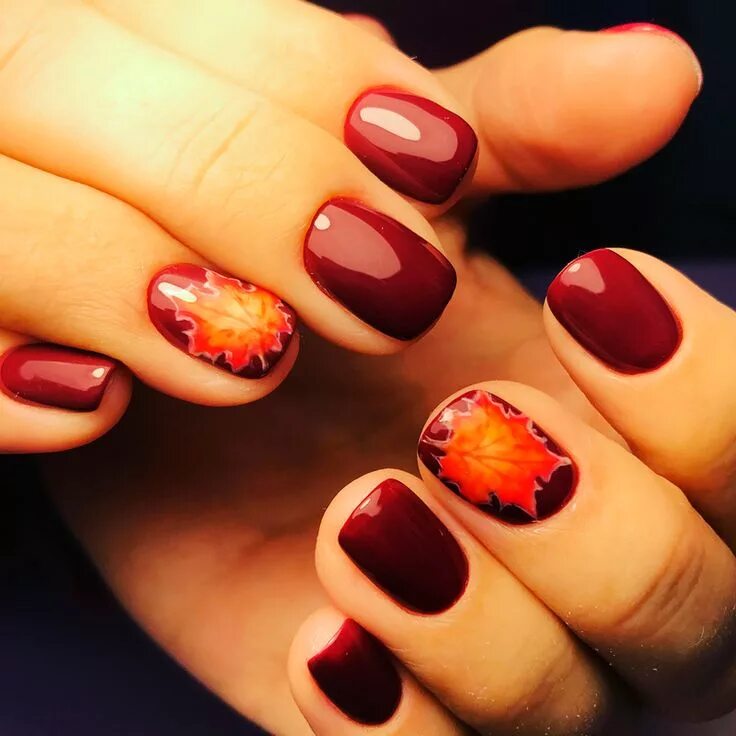 Примеры маникюра гель лаком фото 2024 осень Autumn manicure 2 Гвоздь, Осенний маникюр, Искусство маникюра