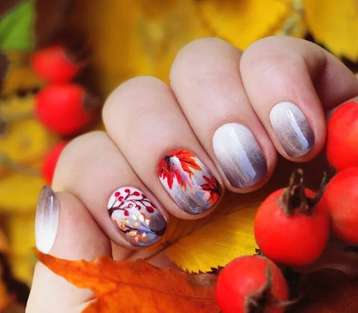 Примеры маникюра на осень Nail Art #3747 Popular nail designs, Autumn nails, Short nails art