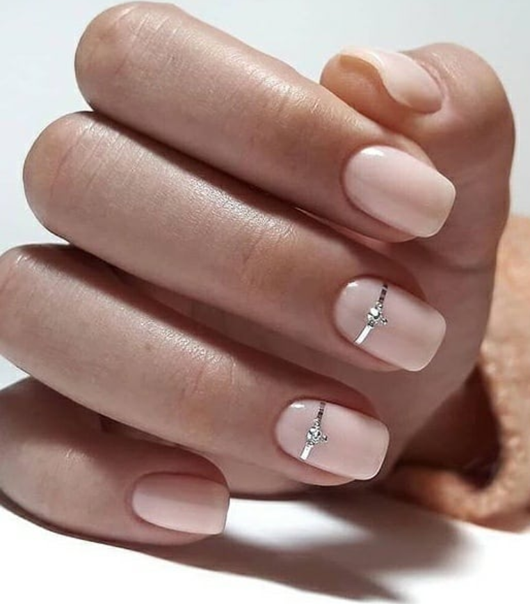 Примеры нюдовых маникюров 50 Cute Short Acrylic Square Nails Design And Nail Color Ideas For Summer Nails 