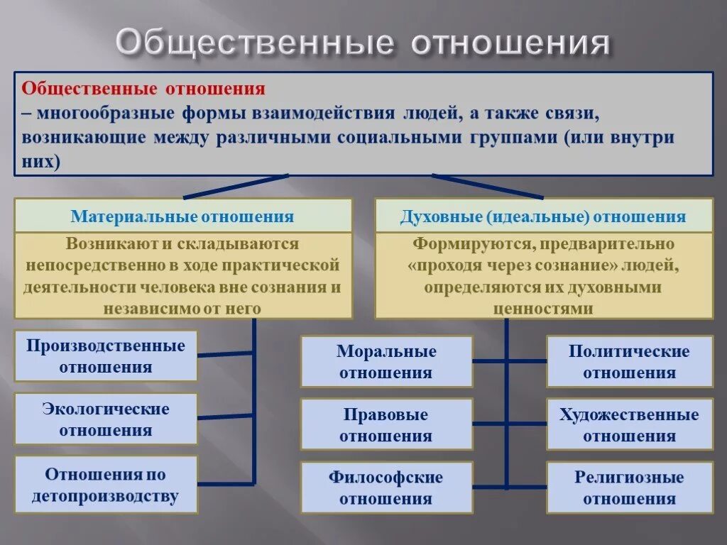 Примеры общественных отношений дома Смысл социальных связей