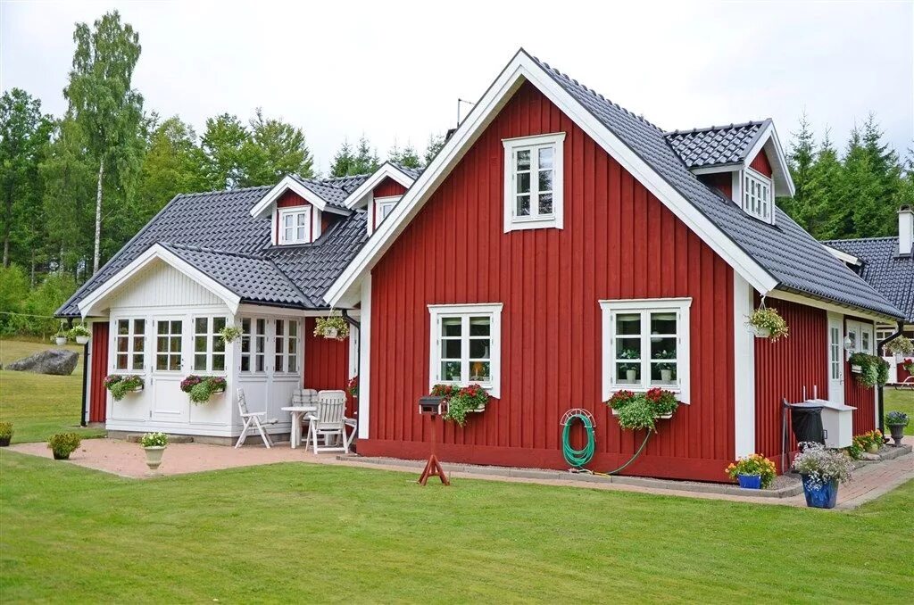 Примеры окраски домов svenska hus Casas, Mansiones