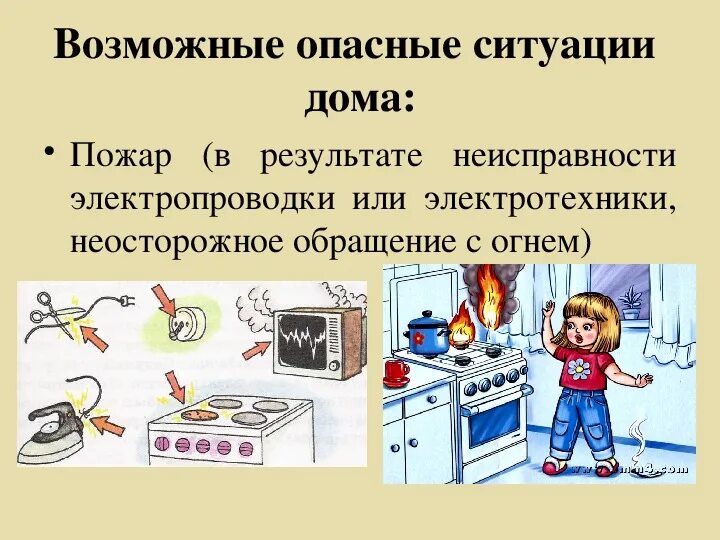 Примеры опасных ситуаций в доме Опасные ситуации в доме (квартире)