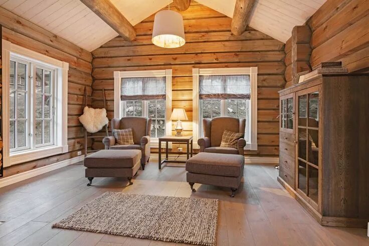 Примеры отделки деревянных домов LATLAFT Log home interiors, Log cabin interior, Cabin interiors