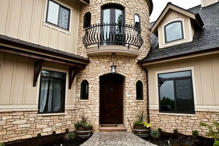 Примеры отделки дома Stone Veneer Siding for Stunning Outdoor Decoration