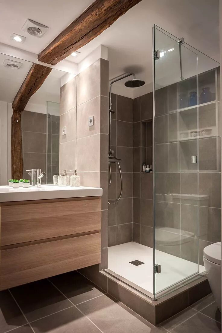 Примеры отделки душевой комнаты Baño 2 homify Diseño de baños, Diseño de baños modernos, Cuartos de baños pequeñ