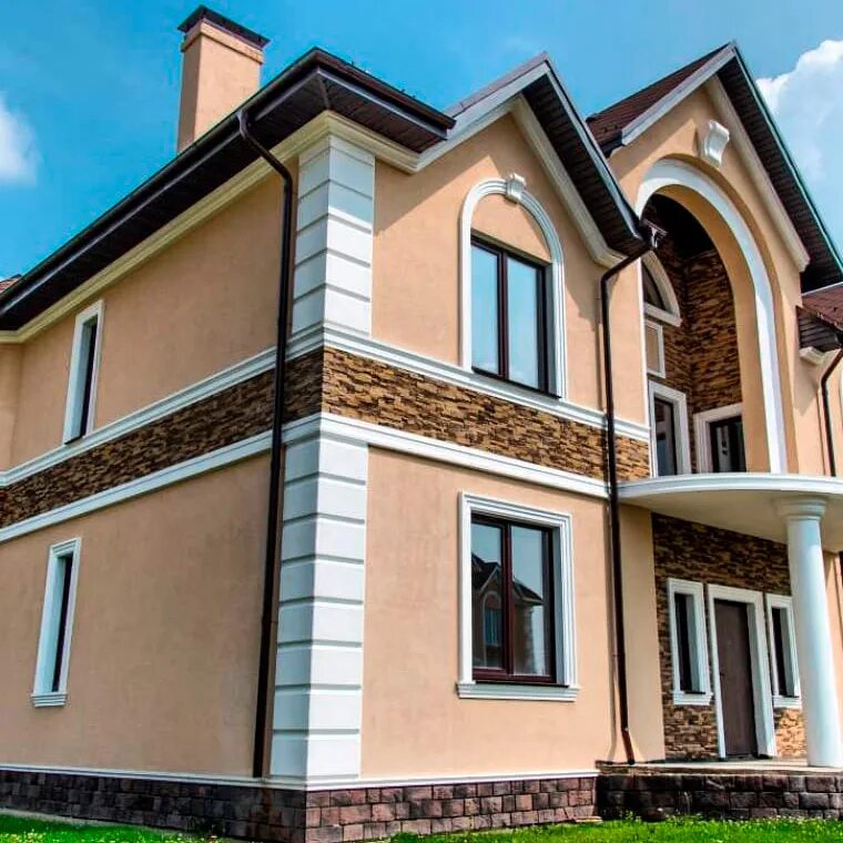 Примеры отделки фасада частного дома Системы СФТК Terraco EIFS - Современные строительные технологии ДВ