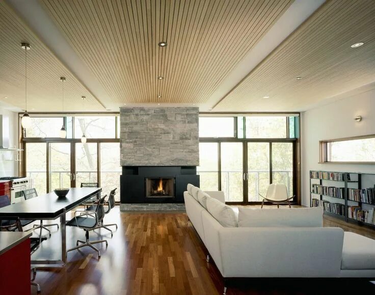 Примеры отделки потолка This Is Why Millennials Love Midcentury Modern Homes So Much Moderne deckengesta