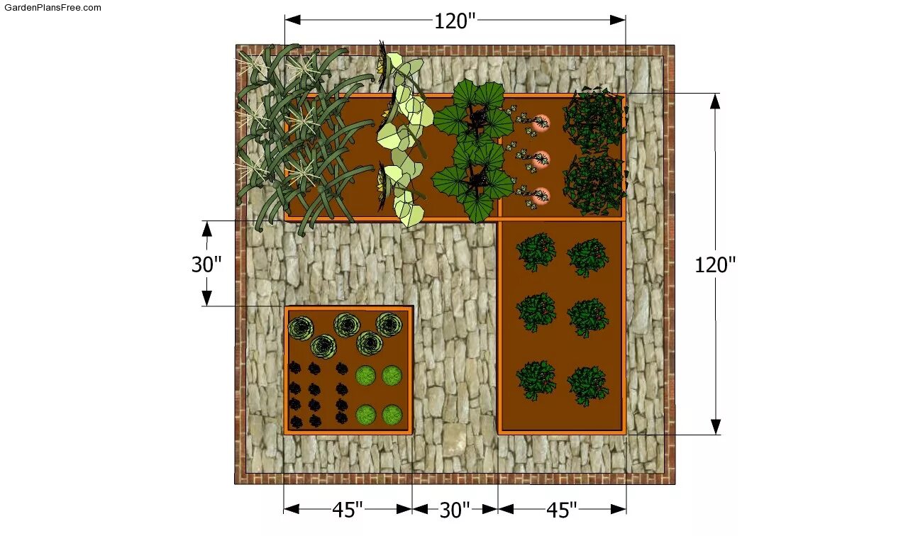 Примеры планировки огорода Small Vegetable Garden Plans Free Garden Plans - How to build garden projects