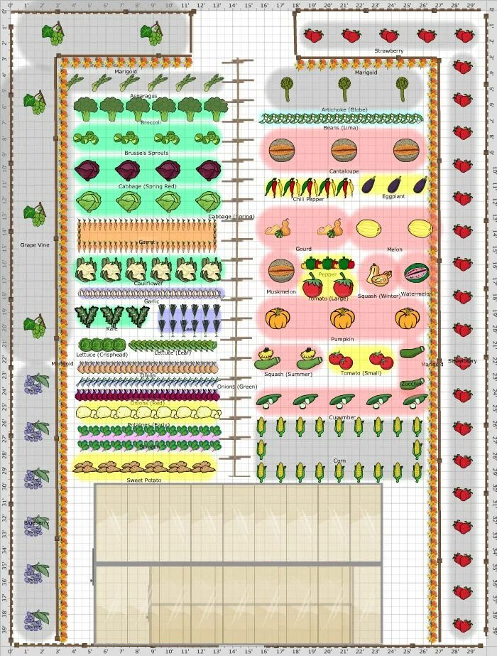 Примеры планировки огорода Garden Plan - 2014: Knight House Vegetable Garden Garden layout vegetable, Veget